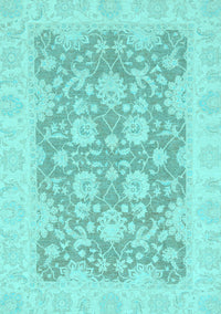 Oriental Light Blue Traditional Rug, abs2774lblu