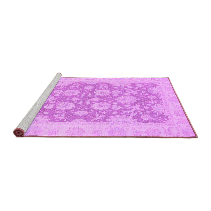 Sideview of Machine Washable Oriental Purple Traditional Area Rugs, wshabs2774pur
