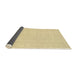 Sideview of Abstract Chrome Gold Yellow Modern Rug, abs2775