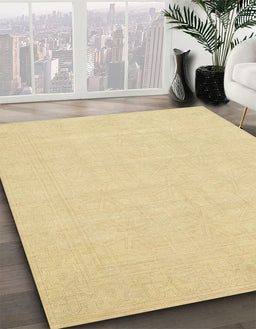 Abstract Chrome Gold Yellow Modern Rug in Family Room, abs2775