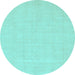 Round Machine Washable Abstract Light Blue Modern Rug, wshabs2775lblu