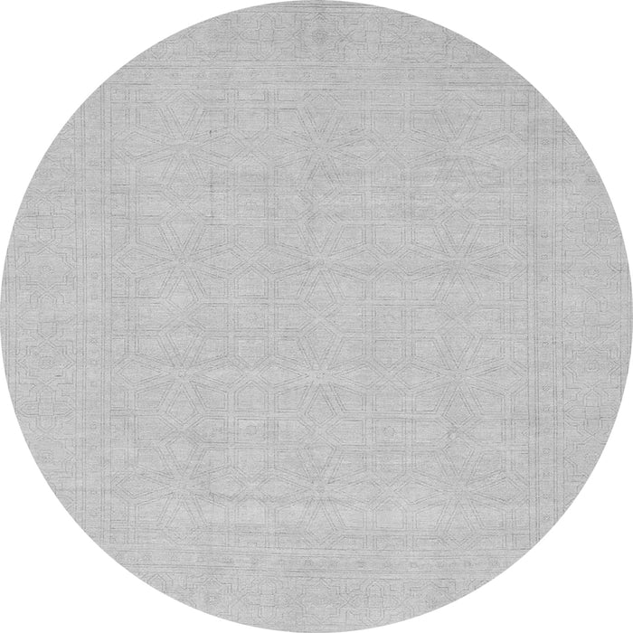 Round Abstract Gray Modern Rug, abs2775gry