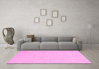 Machine Washable Abstract Pink Modern Rug, wshabs2775pnk