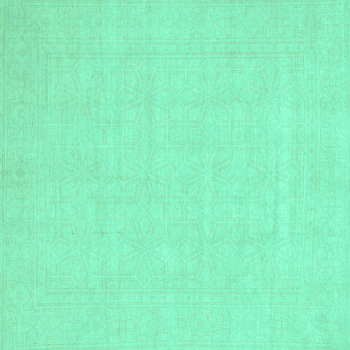 Square Abstract Turquoise Modern Rug, abs2775turq