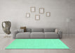 Machine Washable Abstract Turquoise Modern Area Rugs in a Living Room,, wshabs2775turq