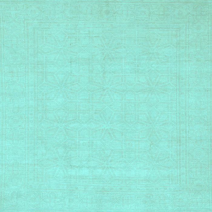Square Abstract Light Blue Modern Rug, abs2775lblu