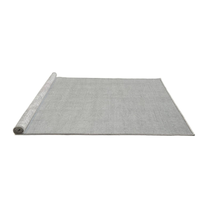 Sideview of Machine Washable Abstract Gray Modern Rug, wshabs2775gry