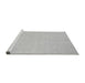 Sideview of Machine Washable Abstract Gray Modern Rug, wshabs2775gry