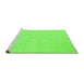 Sideview of Machine Washable Abstract Green Modern Area Rugs, wshabs2775grn