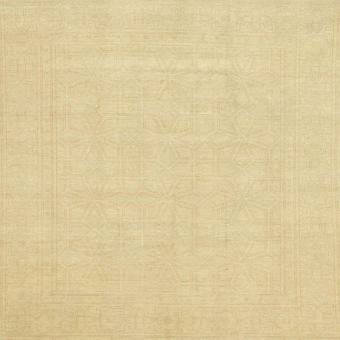 Square Abstract Chrome Gold Yellow Modern Rug, abs2775