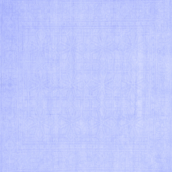 Square Abstract Blue Modern Rug, abs2775blu