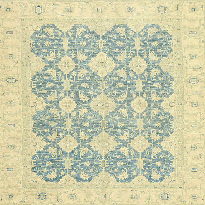 Square Abstract Sage Green Oriental Rug, abs2776