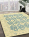 Machine Washable Abstract Sage Green Rug in a Family Room, wshabs2776