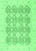 Machine Washable Oriental Emerald Green Traditional Area Rugs, wshabs2776emgrn