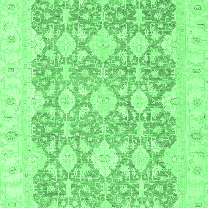 Machine Washable Oriental Emerald Green Traditional Area Rugs, wshabs2776emgrn