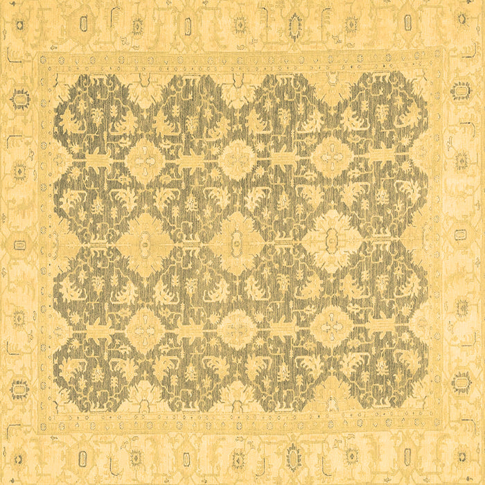Square Oriental Brown Traditional Rug, abs2776brn