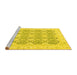 Sideview of Machine Washable Oriental Yellow Traditional Rug, wshabs2776yw