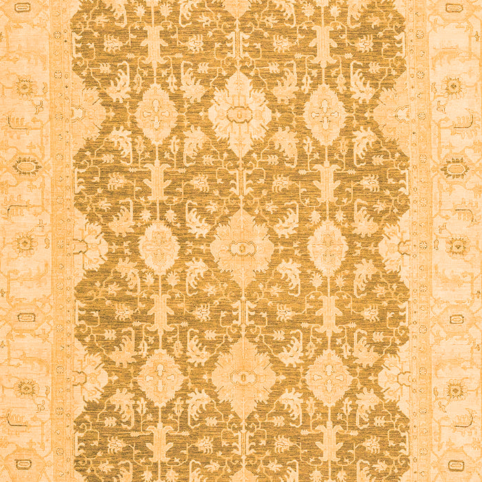 Machine Washable Oriental Orange Traditional Area Rugs, wshabs2776org