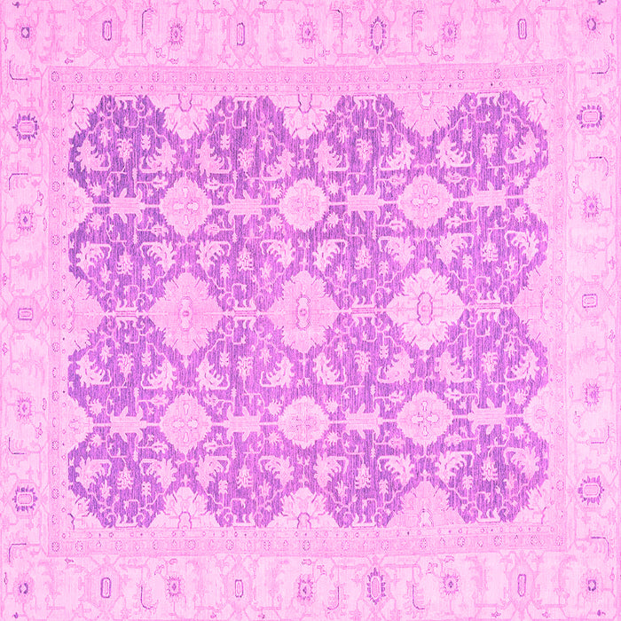 Square Oriental Pink Traditional Rug, abs2776pnk