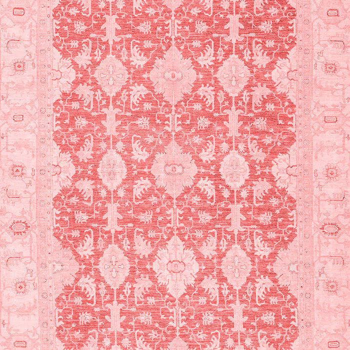 Machine Washable Oriental Red Traditional Rug, wshabs2776red