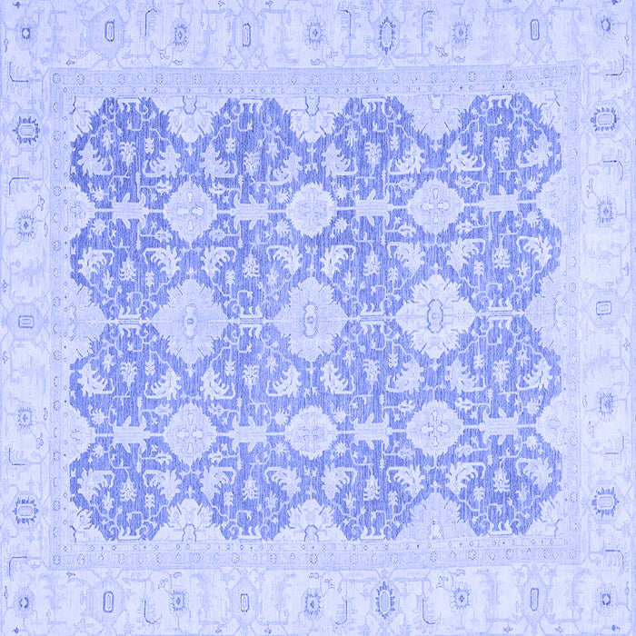 Square Machine Washable Oriental Blue Traditional Rug, wshabs2776blu