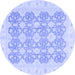 Round Oriental Blue Traditional Rug, abs2776blu