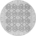 Round Oriental Gray Traditional Rug, abs2776gry