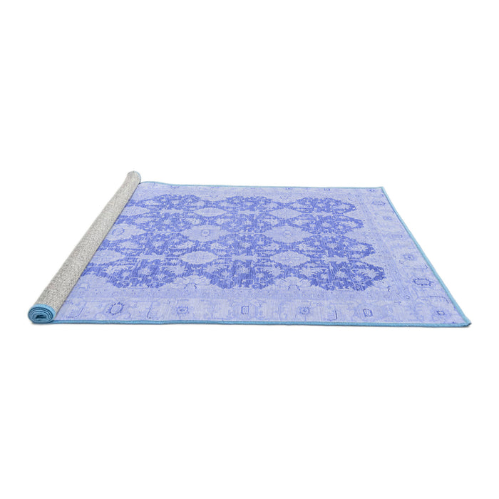 Sideview of Machine Washable Oriental Blue Traditional Rug, wshabs2776blu