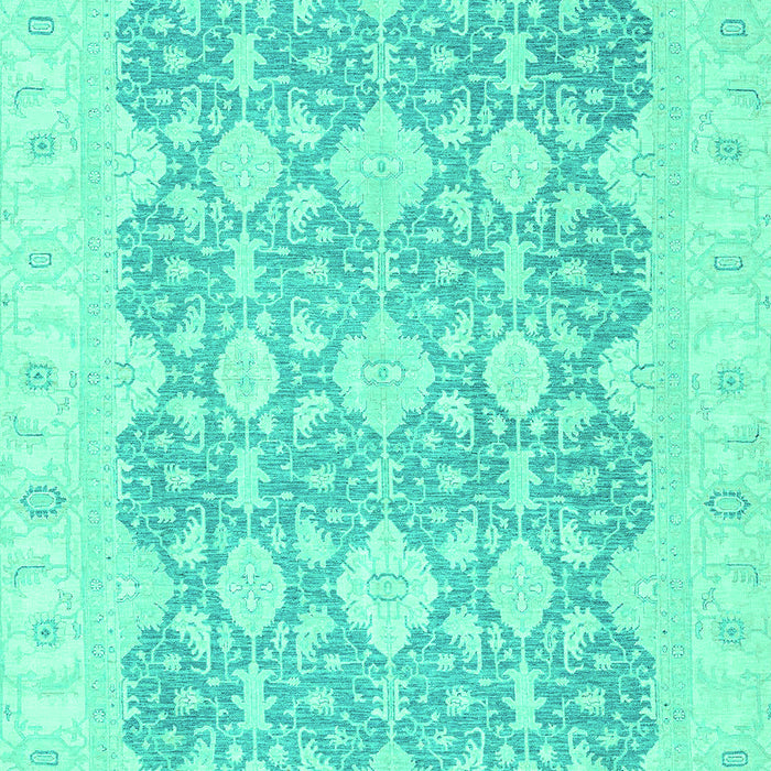 Machine Washable Oriental Turquoise Traditional Area Rugs, wshabs2776turq