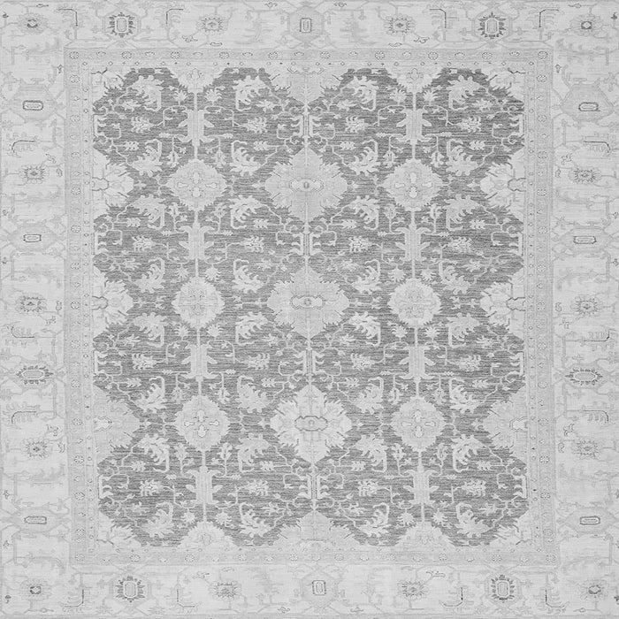 Square Machine Washable Oriental Gray Traditional Rug, wshabs2776gry