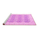 Sideview of Machine Washable Oriental Pink Traditional Rug, wshabs2776pnk