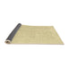 Sideview of Abstract Mustard Yellow Modern Rug, abs2777