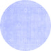 Round Machine Washable Abstract Blue Modern Rug, wshabs2777blu