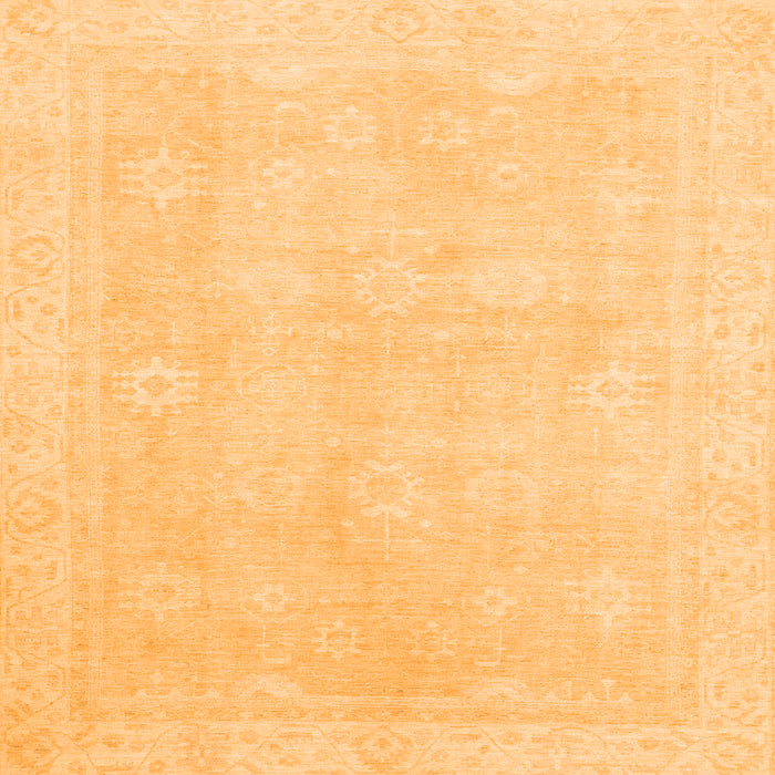 Square Abstract Orange Modern Rug, abs2777org