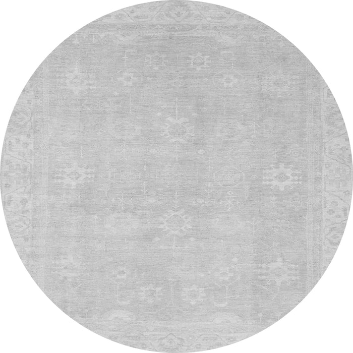Round Abstract Gray Modern Rug, abs2777gry