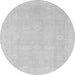 Round Abstract Gray Modern Rug, abs2777gry