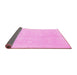 Sideview of Abstract Pink Modern Rug, abs2777pnk