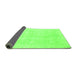 Sideview of Abstract Green Modern Rug, abs2777grn