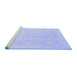 Sideview of Machine Washable Abstract Blue Modern Rug, wshabs2777blu