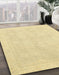 Abstract Mustard Yellow Modern Rug in Family Room, abs2777