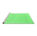 Sideview of Machine Washable Abstract Emerald Green Modern Area Rugs, wshabs2777emgrn