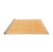 Sideview of Machine Washable Abstract Orange Modern Area Rugs, wshabs2777org