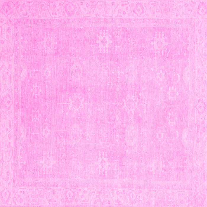 Square Abstract Pink Modern Rug, abs2777pnk