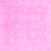 Square Abstract Pink Modern Rug, abs2777pnk