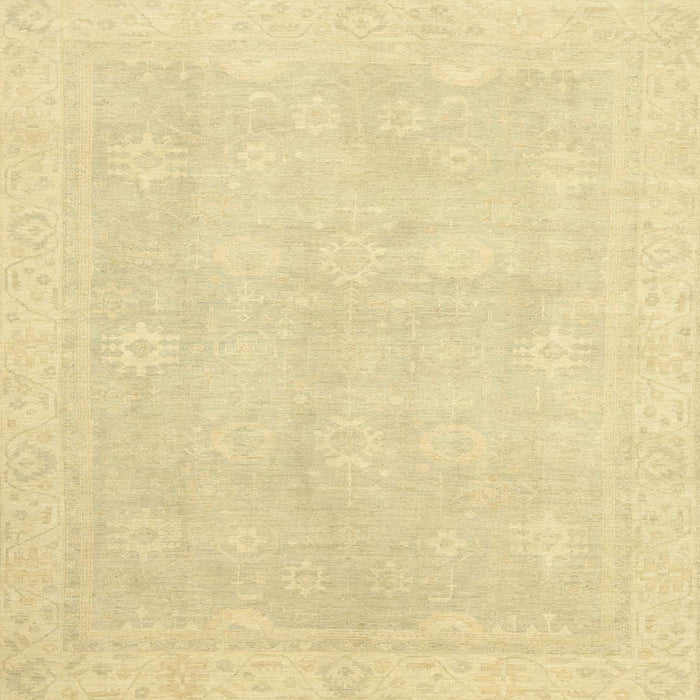 Square Machine Washable Abstract Mustard Yellow Rug, wshabs2777