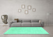 Machine Washable Abstract Turquoise Modern Area Rugs in a Living Room,, wshabs2777turq