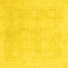 Square Abstract Yellow Modern Rug, abs2777yw