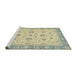 Sideview of Machine Washable Abstract Brown Gold Rug, wshabs2778