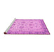 Sideview of Machine Washable Oriental Pink Traditional Rug, wshabs2778pnk