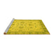 Sideview of Machine Washable Oriental Yellow Traditional Rug, wshabs2778yw